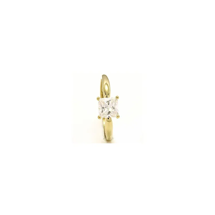 firkantet zirkon ring i 8 karat guld