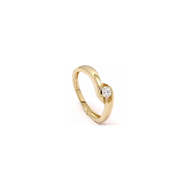 Rund ring i 8 karat guld