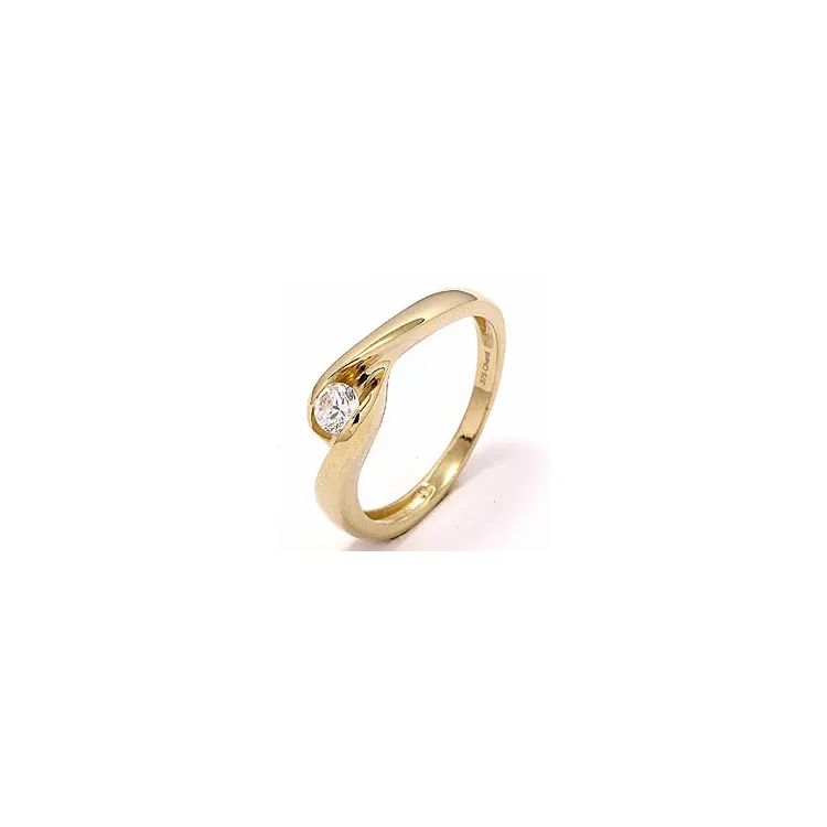 Rund ring i 8 karat guld