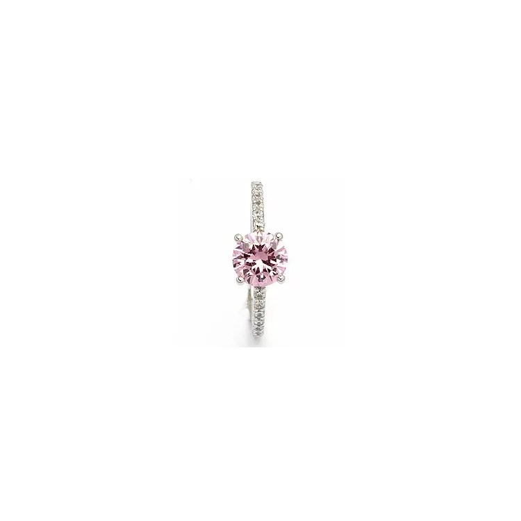 Pink ring i 8 karat hvidguld