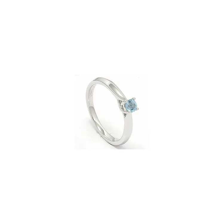 topas ring i 14 karat hvidguld 0,25 ct