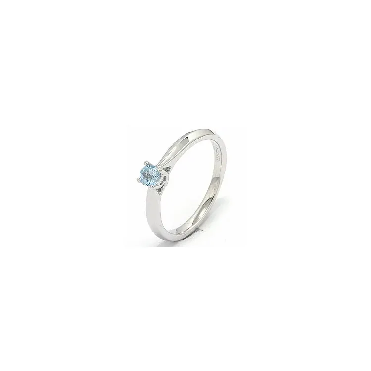 topas ring i 14 karat hvidguld 0,25 ct