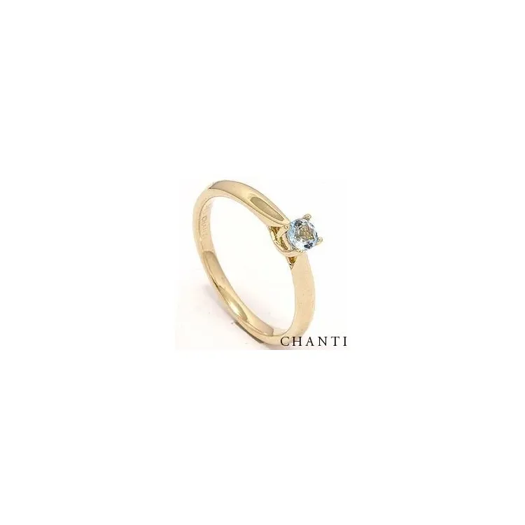 topas ring i 14 karat guld 0,25 ct