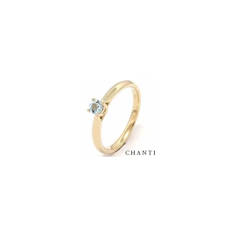 topas ring i 14 karat guld 0,25 ct
