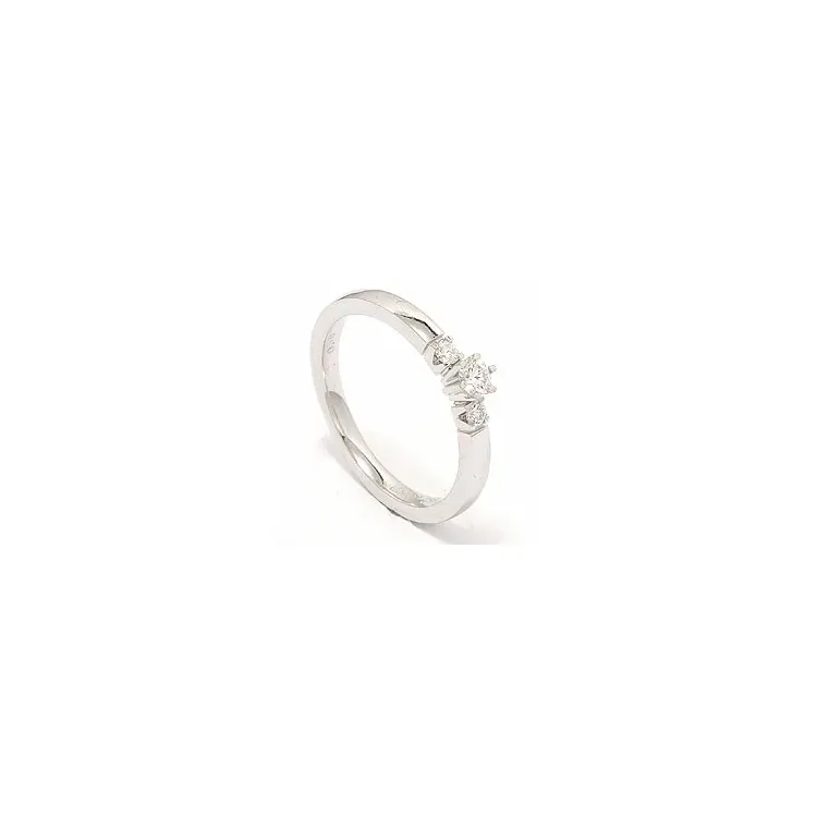bestillingsvare - diamant ring i 14 karat hvidguld 0,10 ct 0,08 ct