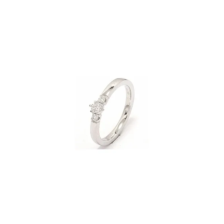 bestillingsvare - diamant ring i 14 karat hvidguld 0,10 ct 0,08 ct