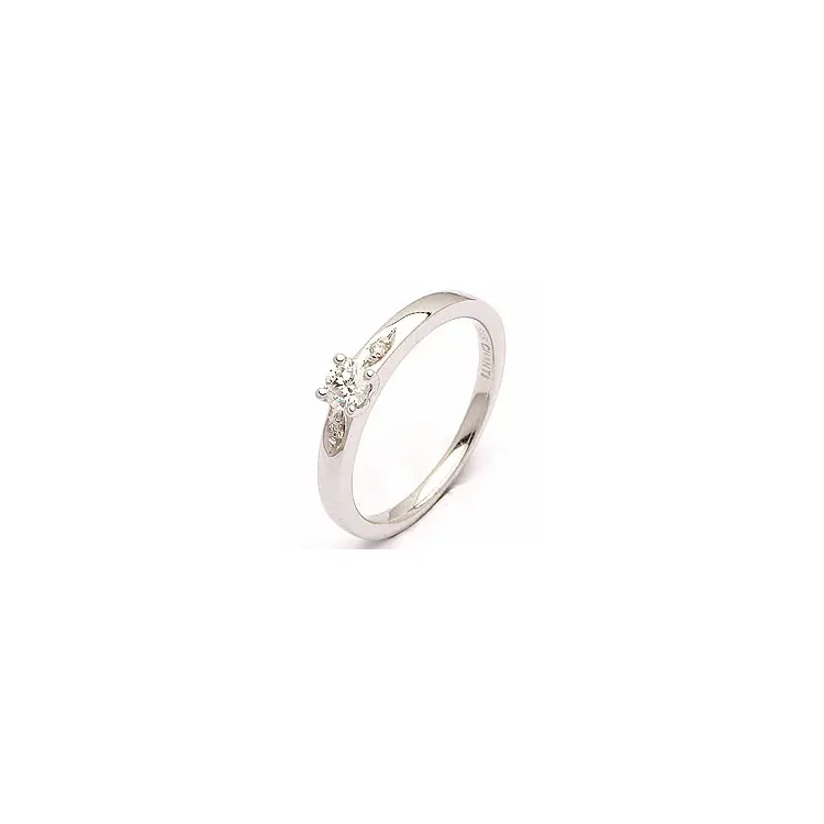 hvidguldsring i 14 karat hvidguld 0,19 ct 0,02 ct