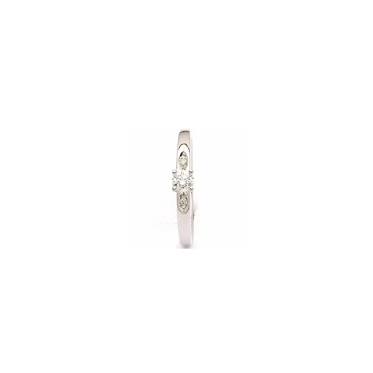hvidguldsring i 14 karat hvidguld 0,19 ct 0,02 ct