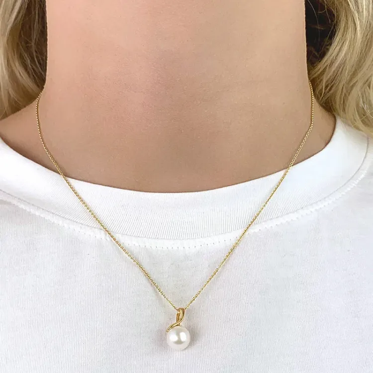perle vedhæng i 9 karat guld - Gold Collection