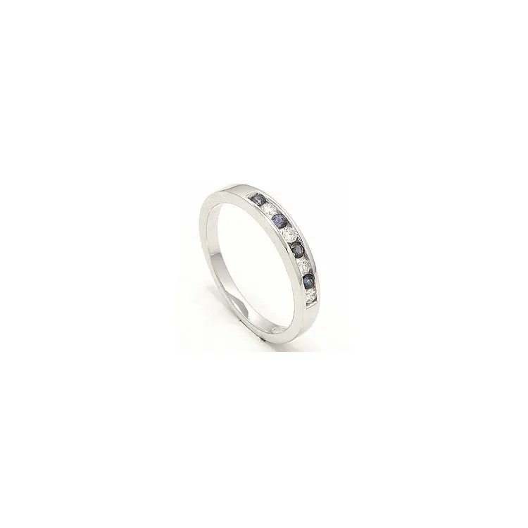 bestillingsvare - blå safir ring i 14 karat hvidguld 0,12 ct 0,20 ct