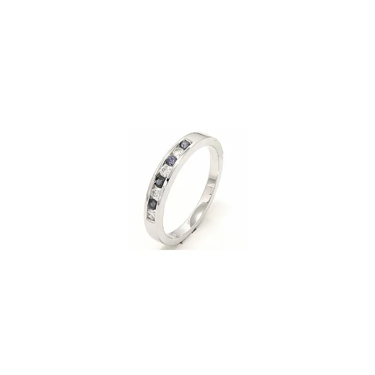 bestillingsvare - blå safir ring i 14 karat hvidguld 0,12 ct 0,20 ct