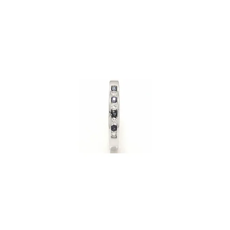 bestillingsvare - blå safir ring i 14 karat hvidguld 0,12 ct 0,20 ct