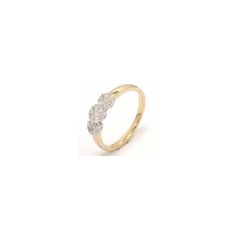 diamantring i 14 karat guld.- og hvidguld 0,36 ct