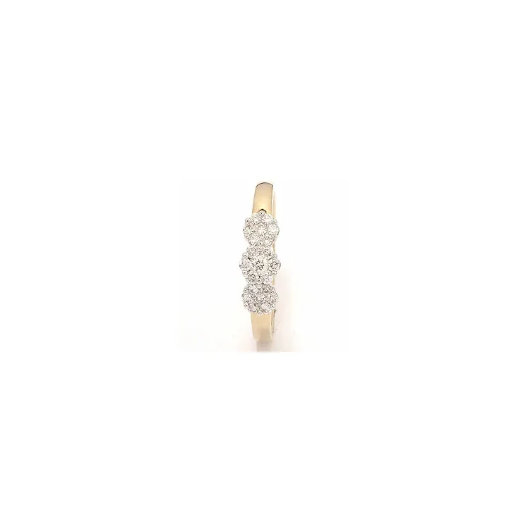 diamantring i 14 karat guld.- og hvidguld 0,36 ct