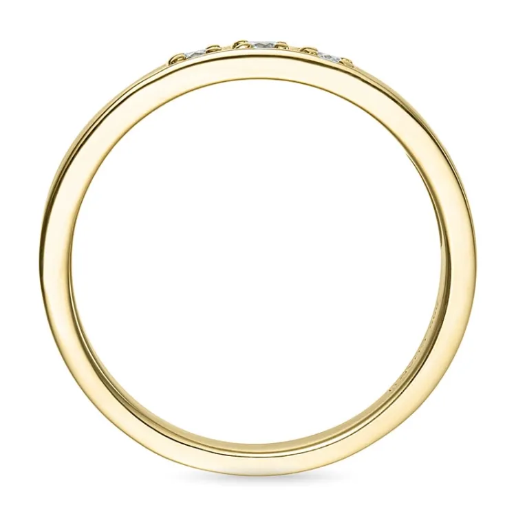 alliancering i 14 karat guld 3 x 0,05 ct