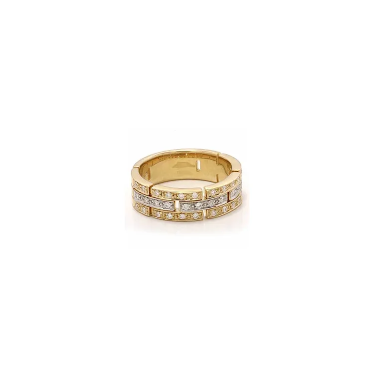 Diamant guld ring i 14 karat guld.- og hvidguld 0,29 ct