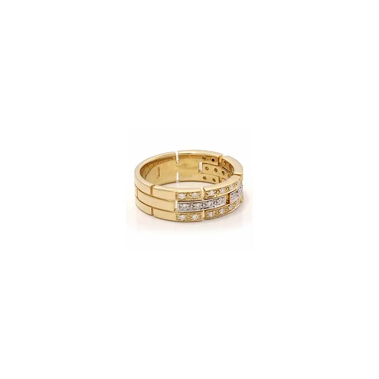 Diamant guld ring i 14 karat guld.- og hvidguld 0,29 ct