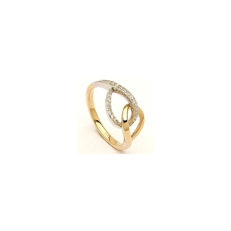 bestillingsvare - diamant ring i 14 karat guld.- og hvidguld 0,13 ct
