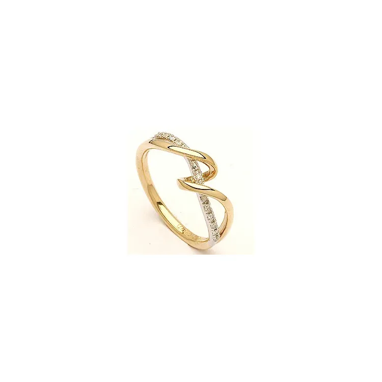 bestillingsvare - diamant ring i 14 karat guld.- og hvidguld 0,09 ct