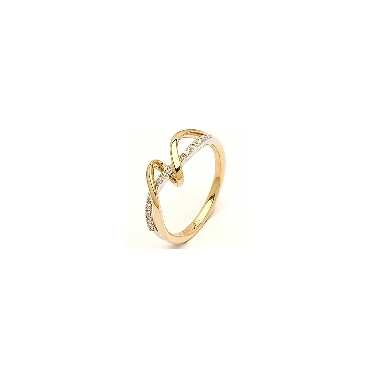 bestillingsvare - diamant ring i 14 karat guld.- og hvidguld 0,09 ct