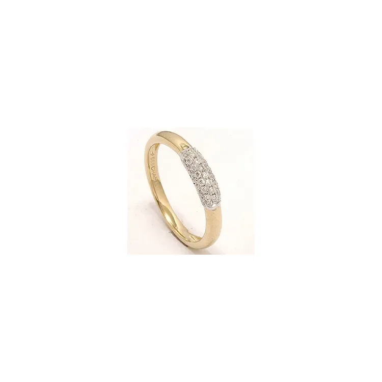 diamant ring i 14 karat guld.- og hvidguld 0,19 ct