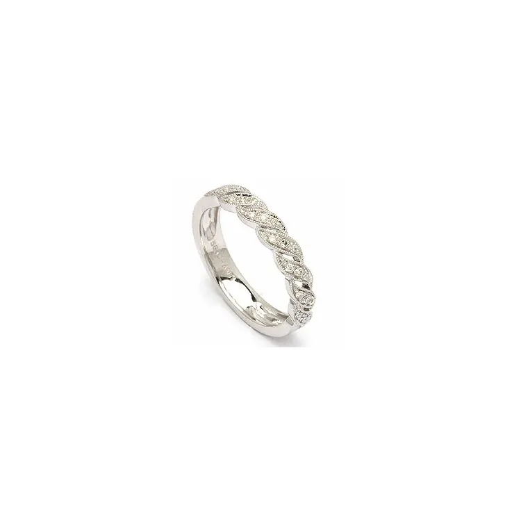 Diamantring i 14 karat hvidguld 0,13 ct