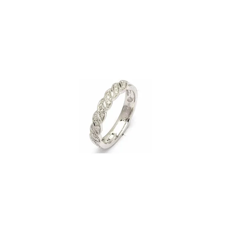Diamantring i 14 karat hvidguld 0,13 ct