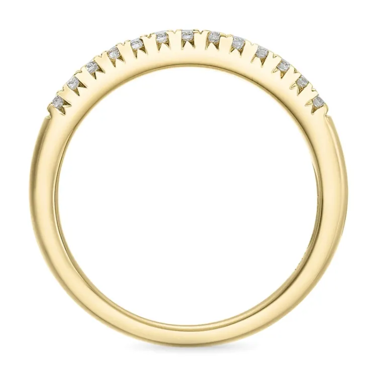 Smal diamant ring i 14 karat guld 0,153 ct