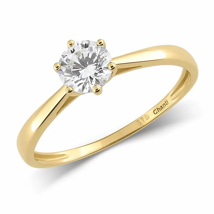 Kollektionsprøve zirkon ring i 8 karat guld