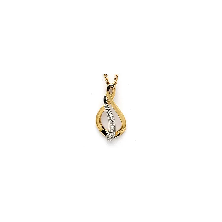 Zirkon vedhæng i 9 karat guld