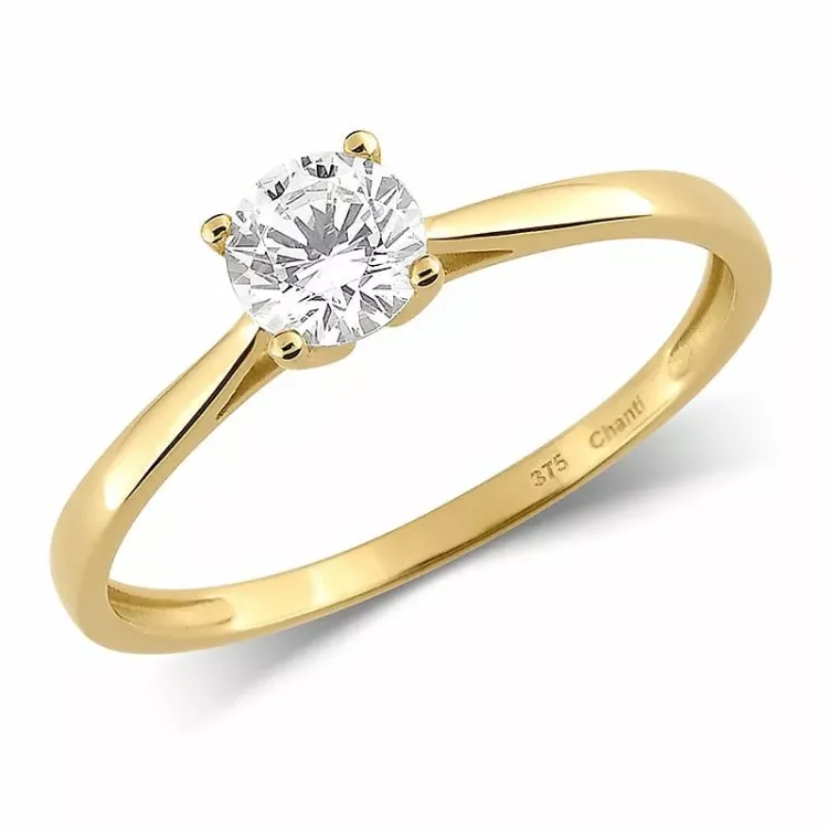solitairering i 9 karat guld - Gold Collection