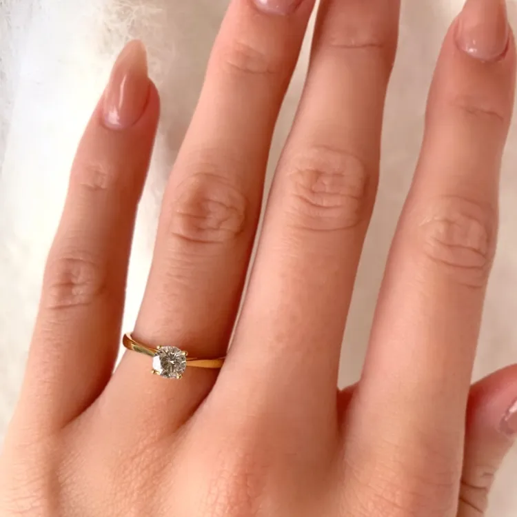 solitairering i 9 karat guld - Gold Collection