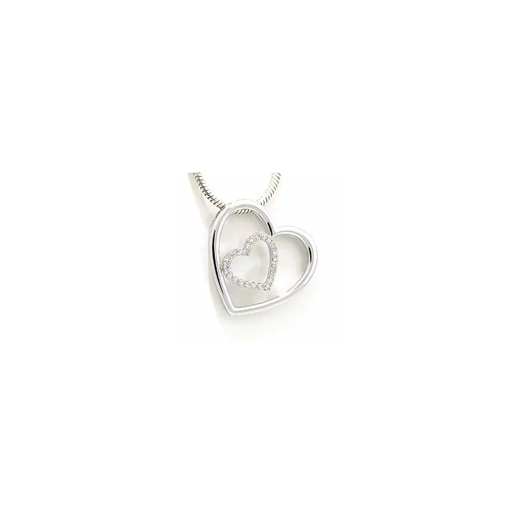 diamantvedhæng i 14 karat hvidguld 0,12 ct