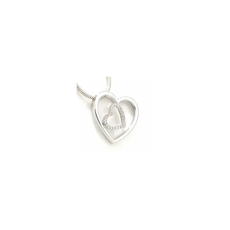diamantvedhæng i 14 karat hvidguld 0,12 ct