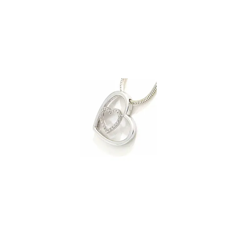 diamantvedhæng i 14 karat hvidguld 0,12 ct