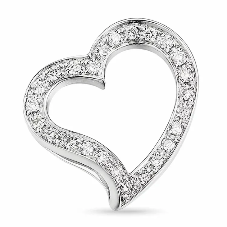 diamant hvidgulds vedhæng i 14 karat hvidguld 0,18 ct