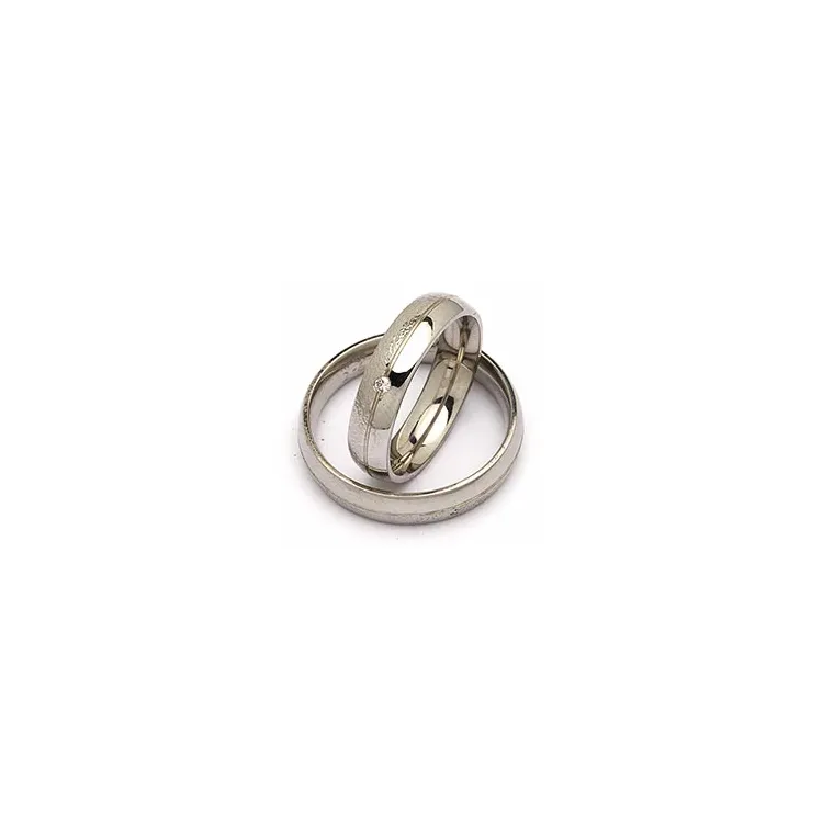 Vielsesringe i stål 0,025 ct