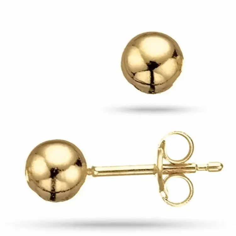 5 mm Scrouples kugle øreringe i 8 karat guld