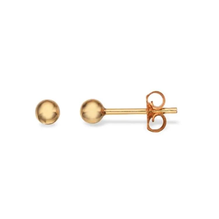 3 mm Scrouples øreringe i 8 karat guld
