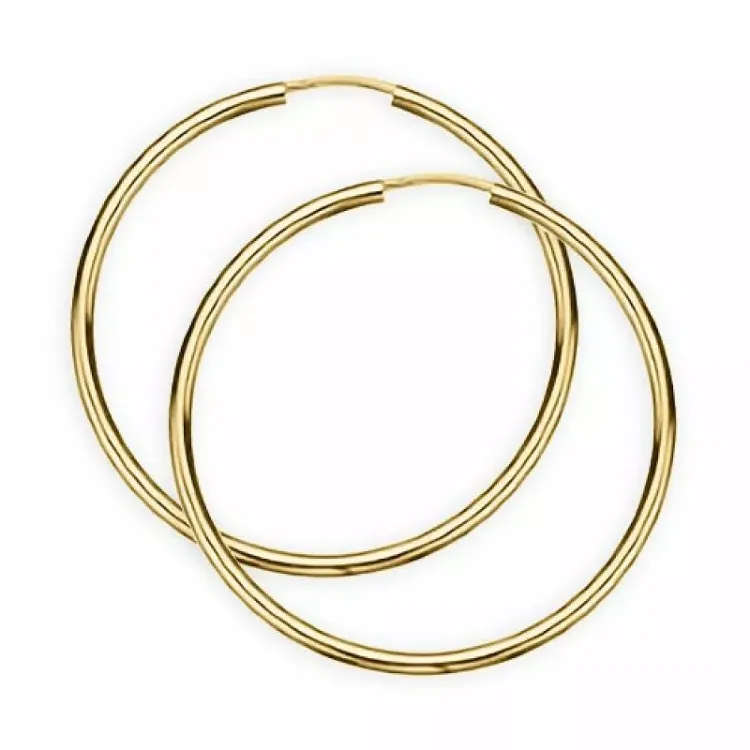 40 mm Scrouples creoler i forgyldt sølv