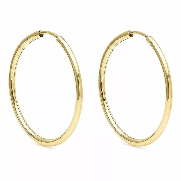 30 mm Scrouples creoler i 8 karat guld