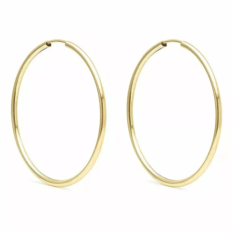 40 mm Scrouples creoler i 14 karat guld