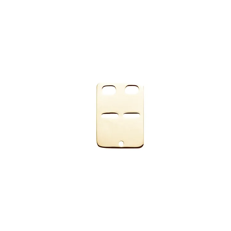 Blank Scrouples ID plade i 8 karat guld