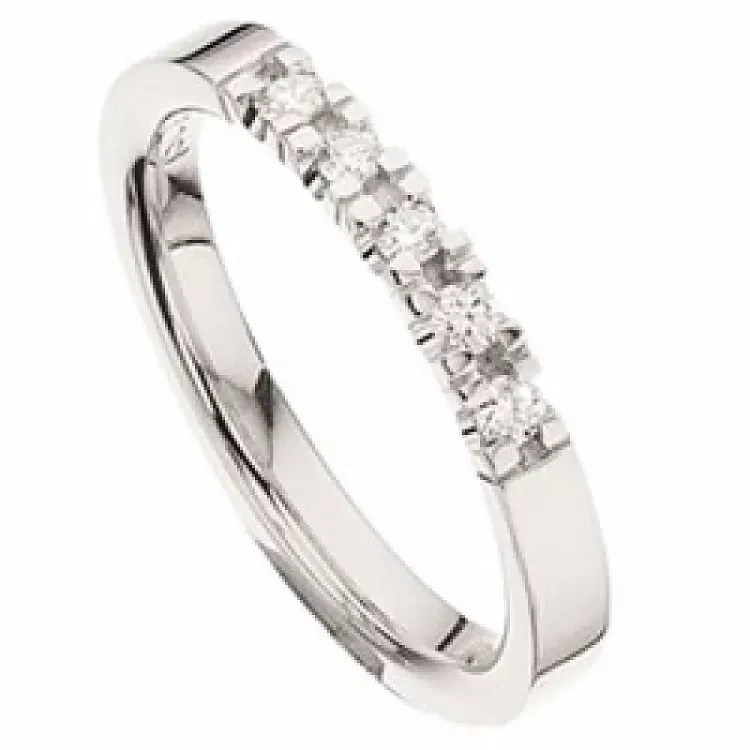 Scrouples brillantring i 925 karat sølv 5 x 0,03 ct