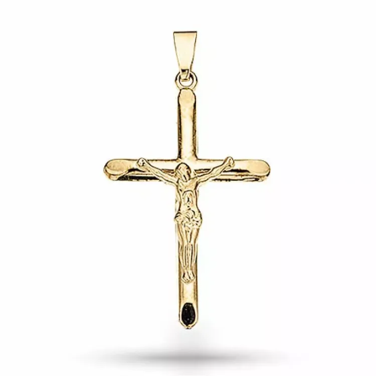 Jesus Scrouples kors vedhæng i 8 karat guld