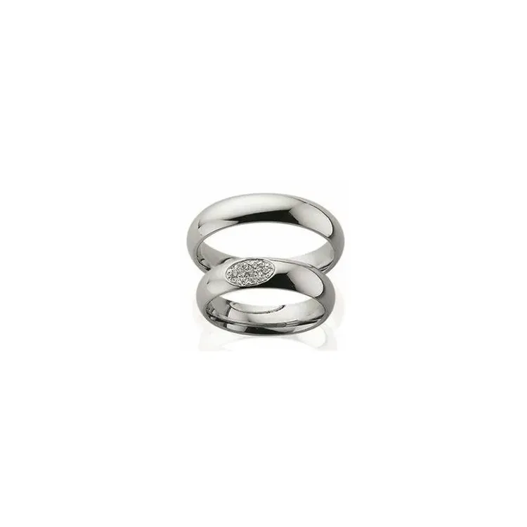 Scrouples vielsesringe i rhodineret sølv