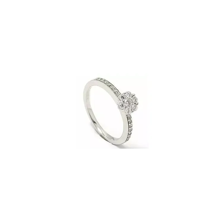 Brillantring i 14 karat hvidguld 0,41 ct