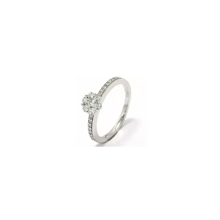 Brillantring i 14 karat hvidguld 0,41 ct