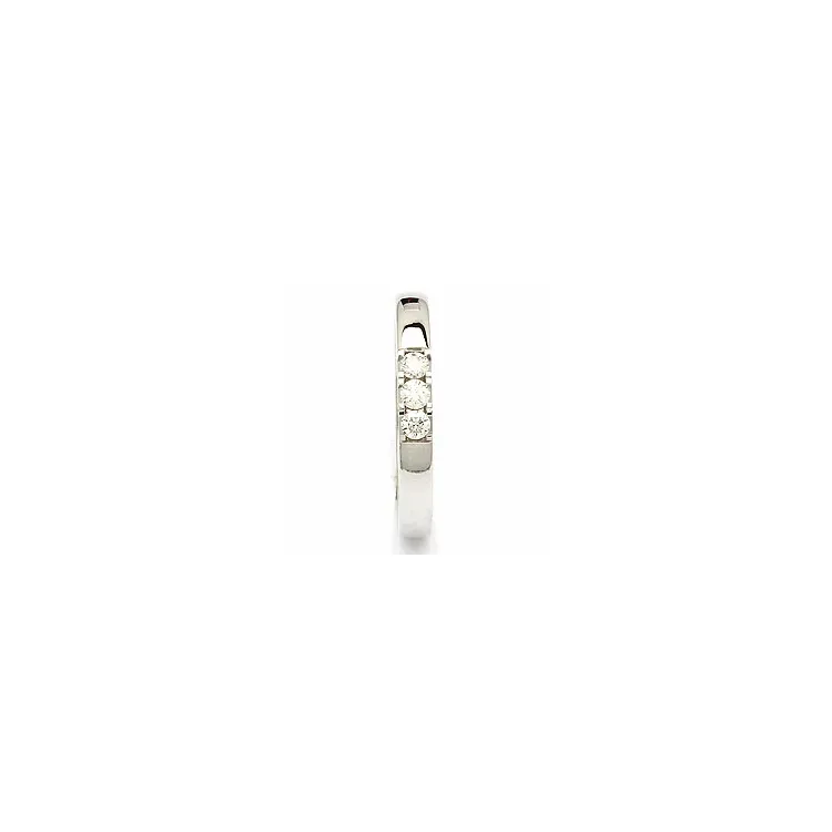 alliancering i 14 karat hvidguld 3 x 0,05 ct