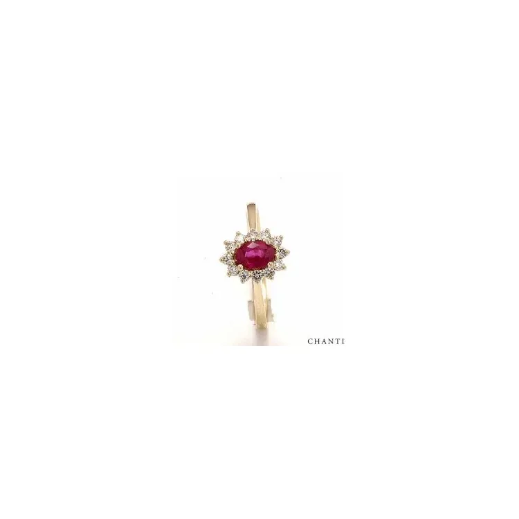 Rosetring i 14 karat guld 0,26 ct 0,63 ct